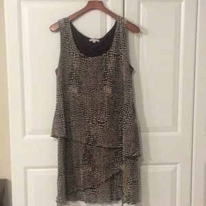 Animal print shirt dress